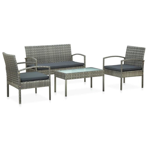 Marlow Home Co Sitzer Lounge Set Borre Aus Rattan Wayfair De